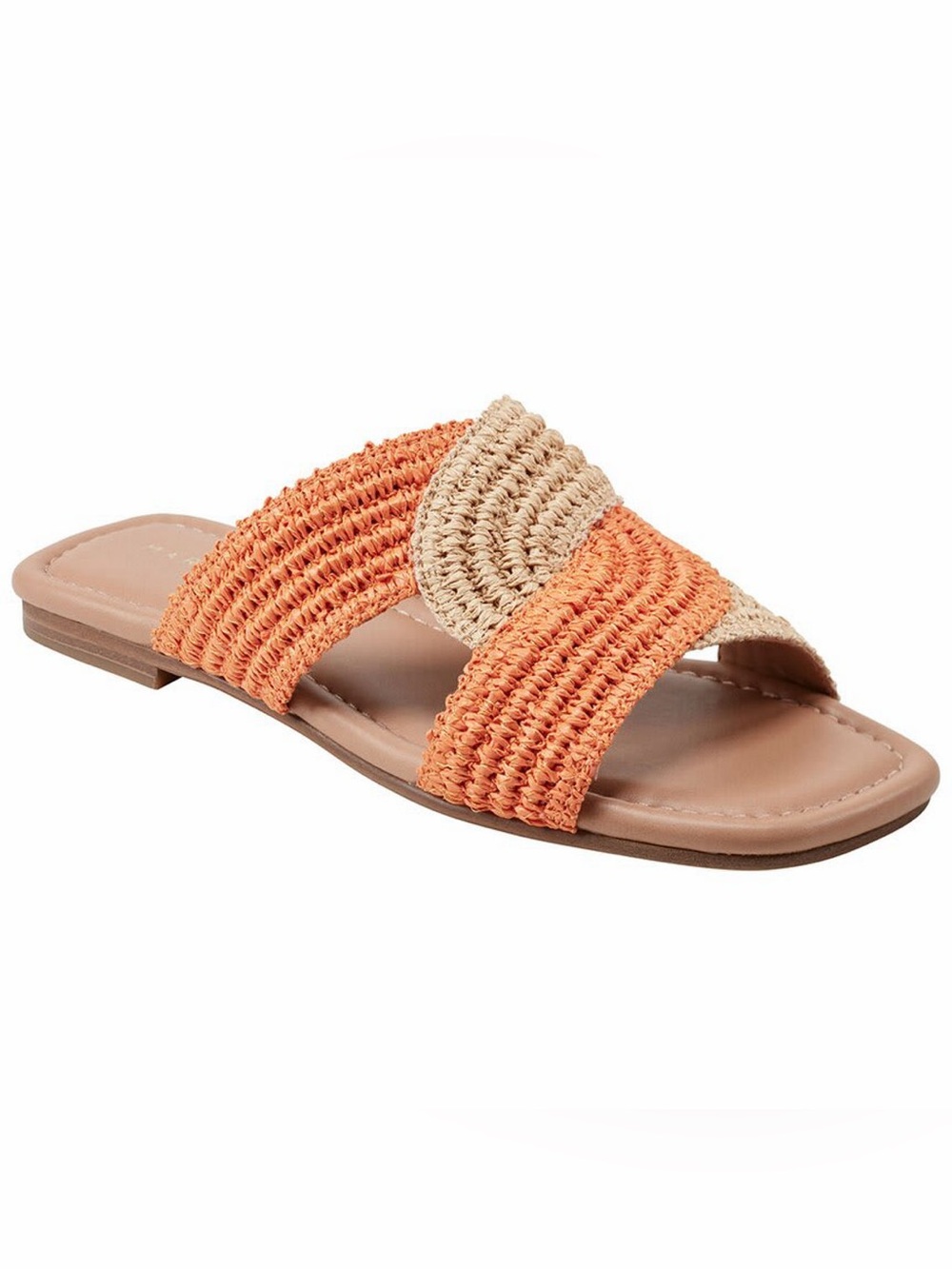 Marc Fisher woven summer hamptons Navie Sandals 9.5 cushion slides dressy
